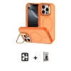 MARSİLYAN™- iPhone 16 Pro Max Kılıf Çekirdek Klasik - Siyah Bilvis Hayalet Cam Ekran Koruyucu + PVD Metal Kamera Lens - GD