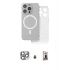 MARSİLYAN™- iPhone 16 Pro Max Kılıf Çekirdek Klasik - Siyah Bilvis Hayalet Cam Ekran Koruyucu + Pers Alüminyum Kamera Lens - GI
