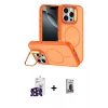 MARSİLYAN™- iPhone 16 Pro Max Kılıf Çekirdek Klasik - Siyah Bilvis Hayalet Cam Ekran Koruyucu + Bilvis Titan Kamera Lens - SH