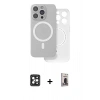 MARSİLYAN™- iPhone 16 Pro Max Kılıf Çekirdek Klasik - Siyah Bilvis Hayalet Cam Ekran Koruyucu + PVD Metal Kamera Lens - SH