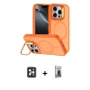 MARSİLYAN™- iPhone 16 Pro Max Kılıf Çekirdek Klasik - Siyah Bilvis Hayalet Cam Ekran Koruyucu + PVD Metal Kamera Lens - SH