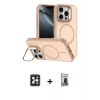 MARSİLYAN™- iPhone 16 Pro Max Kılıf Çekirdek Klasik - Siyah Bilvis Hayalet Cam Ekran Koruyucu + PVD Metal Kamera Lens - SH