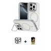 MARSİLYAN™- iPhone 16 Pro Max Kılıf Çekirdek Klasik - Siyah Buffer Cam Ekran Koruyucu + Pers Alüminyum Kamera Lens - GI