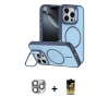 MARSİLYAN™- iPhone 16 Pro Max Kılıf Çekirdek Klasik - Siyah Buffer Cam Ekran Koruyucu + Pers Alüminyum Kamera Lens - GI