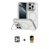 MARSİLYAN™- iPhone 16 Pro Max Kılıf Çekirdek Klasik - Siyah Buffer Cam Ekran Koruyucu + PVD Metal Kamera Lens - GS