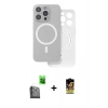 MARSİLYAN™- iPhone 16 Pro Max Kılıf Çekirdek Klasik - Siyah Buffer Cam Ekran Koruyucu + Raze Metal Kamera Lens - SH