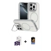 MARSİLYAN™- iPhone 16 Pro Max Kılıf Çekirdek Klasik - Siyah Buffer Hayalet Cam Ekran Koruyucu + Bilvis Titan Kamera Lens - GS
