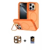 MARSİLYAN™- iPhone 16 Pro Max Kılıf Çekirdek Klasik - Siyah Buffer Hayalet Cam Ekran Koruyucu + Pers Alüminyum Kamera Lens - CLTM