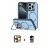 MARSİLYAN™- iPhone 16 Pro Max Kılıf Çekirdek Klasik - Siyah Buffer Hayalet Cam Ekran Koruyucu + Pers Alüminyum Kamera Lens - CLTM