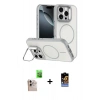 MARSİLYAN™- iPhone 16 Pro Max Kılıf Çekirdek Klasik - Siyah Buffer Hayalet Cam Ekran Koruyucu + Raze Metal Kamera Lens - NLGY
