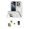 MARSİLYAN™- iPhone 16 Pro Max Kılıf Çekirdek Klasik - Siyah Buffer Hayalet Cam Ekran Koruyucu + Raze Metal Kamera Lens - CLTM