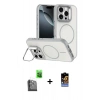 MARSİLYAN™- iPhone 16 Pro Max Kılıf Çekirdek Klasik - Siyah Buffer Hayalet Cam Ekran Koruyucu + Siyah Raze Metal Kamera Lens