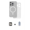 MARSİLYAN™- iPhone 16 Pro Max Kılıf Çekirdek Klasik - Siyah Joko Magic 5D Cam + PVD Metal Kamera Lens - GD
