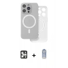 MARSİLYAN™- iPhone 16 Pro Max Kılıf Çekirdek Klasik - Siyah Joko Magic 5D Cam + PVD Metal Kamera Lens - GS