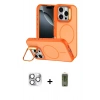 MARSİLYAN™- iPhone 16 Pro Max Kılıf Çekirdek Klasik - Siyah Joko Magic 5D Hayalet Cam + Pers Alüminyum Kamera Lens - GS