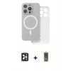 MARSİLYAN™- iPhone 16 Pro Max Kılıf Çekirdek Klasik - Siyah Joko Magic 5D Hayalet Cam + PVD Metal Kamera Lens - SH
