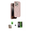 MARSİLYAN™- iPhone 16 Pro Max Kılıf Çekirdek Minimal Prime - Şeffaf 360 Full Body Arka Koruyucu + Raze Metal Kamera Lens - CLTM