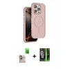 MARSİLYAN™- iPhone 16 Pro Max Kılıf Çekirdek Minimal Prime - Şeffaf 360 Full Body Arka Koruyucu + Raze Metal Kamera Lens - NLGY