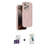 MARSİLYAN™- iPhone 16 Pro Max Kılıf Çekirdek Minimal Prime - Şeffaf Pasifik Cam Ekran Koruyucu + Bilvis Titan Kamera Lens - SH