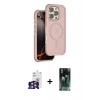 MARSİLYAN™- iPhone 16 Pro Max Kılıf Çekirdek Minimal Prime - Siyah 360 Mat Full Body Arka Koruyucu + Bilvis Titan Kamera Lens - GS