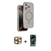 MARSİLYAN™- iPhone 16 Pro Max Kılıf Çekirdek Minimal Prime - Siyah 360 Mat Full Body Arka Koruyucu + Pers Alüminyum Kamera Lens - CLTM