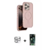 MARSİLYAN™- iPhone 16 Pro Max Kılıf Çekirdek Minimal Prime - Siyah 360 Mat Full Body Arka Koruyucu + Pers Alüminyum Kamera Lens - GS