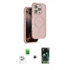 MARSİLYAN™- iPhone 16 Pro Max Kılıf Çekirdek Minimal Prime - Siyah 360 Mat Full Body Arka Koruyucu + Raze Metal Kamera Lens - BZ