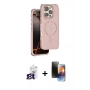 MARSİLYAN™- iPhone 16 Pro Max Kılıf Çekirdek Minimal Prime - Siyah 3D Antistatik Mat Seramik Nano Ekran Koruyucu + Bilvis Titan Kamera Lens - TMGI
