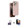 MARSİLYAN™- iPhone 16 Pro Max Kılıf Çekirdek Minimal Prime - Siyah 3D Antistatik Mat Seramik Nano Ekran Koruyucu + Bilvis Titan Kamera Lens - GS