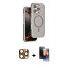 MARSİLYAN™- iPhone 16 Pro Max Kılıf Çekirdek Minimal Prime - Siyah 3D Antistatik Mat Seramik Nano Ekran Koruyucu + Pers Alüminyum Kamera Lens - CLTM