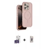 MARSİLYAN™- iPhone 16 Pro Max Kılıf Çekirdek Minimal Prime - Siyah Bilvis 3D Cam Ekran Koruyucu + Bilvis Titan Kamera Lens - TMGI