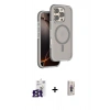 MARSİLYAN™- iPhone 16 Pro Max Kılıf Çekirdek Minimal Prime - Siyah Bilvis 3D Cam Ekran Koruyucu + Bilvis Titan Kamera Lens - TMGI
