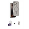 MARSİLYAN™- iPhone 16 Pro Max Kılıf Çekirdek Minimal Prime - Siyah Bilvis 3D Cam Ekran Koruyucu + Bilvis Titan Kamera Lens - GS