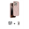 MARSİLYAN™- iPhone 16 Pro Max Kılıf Çekirdek Minimal Prime - Siyah Bilvis 3D Cam Ekran Koruyucu + Pers Alüminyum Kamera Lens - GI