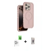 MARSİLYAN™- iPhone 16 Pro Max Kılıf Çekirdek Minimal Prime - Siyah Bilvis 3D Cam Ekran Koruyucu + Raze Metal Kamera Lens - BZ