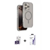 MARSİLYAN™- iPhone 16 Pro Max Kılıf Çekirdek Minimal Prime - Siyah Bilvis 3X AR HD Cam Ekran Koruyucu + Bilvis Titan Kamera Lens - TMGI