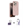 MARSİLYAN™- iPhone 16 Pro Max Kılıf Çekirdek Minimal Prime - Siyah Bilvis 3X AR HD Cam Ekran Koruyucu + Bilvis Titan Kamera Lens - SH