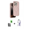 MARSİLYAN™- iPhone 16 Pro Max Kılıf Çekirdek Minimal Prime - Siyah Bilvis 3X AR HD Cam Ekran Koruyucu + Raze Metal Kamera Lens - SH