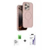 MARSİLYAN™- iPhone 16 Pro Max Kılıf Çekirdek Minimal Prime - Siyah Bilvis 3X AR HD Cam Ekran Koruyucu + Raze Metal Kamera Lens - BZ