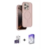 MARSİLYAN™- iPhone 16 Pro Max Kılıf Çekirdek Minimal Prime - Siyah Bilvis 5in1 3D Magic Cam Ekran Koruyucu + Bilvis Titan Kamera Lens - TMGI