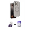 MARSİLYAN™- iPhone 16 Pro Max Kılıf Çekirdek Minimal Prime - Siyah Bilvis 5in1 3D Magic Cam Ekran Koruyucu + Bilvis Titan Kamera Lens - SH
