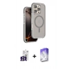 MARSİLYAN™- iPhone 16 Pro Max Kılıf Çekirdek Minimal Prime - Siyah Bilvis 5in1 3D Magic Cam Ekran Koruyucu + Bilvis Titan Kamera Lens - TMGI