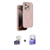 MARSİLYAN™- iPhone 16 Pro Max Kılıf Çekirdek Minimal Prime - Siyah Bilvis 5in1 5D Magic Hayalet Cam Ekran Koruyucu + Bilvis Titan Kamera Lens - GS