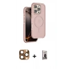 MARSİLYAN™- iPhone 16 Pro Max Kılıf Çekirdek Minimal Prime - Siyah Bilvis Hayalet Cam Ekran Koruyucu + Pers Alüminyum Kamera Lens - CLTM