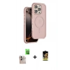 MARSİLYAN™- iPhone 16 Pro Max Kılıf Çekirdek Minimal Prime - Siyah Buffer Cam Ekran Koruyucu + Raze Metal Kamera Lens - NLGY