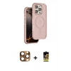 MARSİLYAN™- iPhone 16 Pro Max Kılıf Çekirdek Minimal Prime - Siyah Buffer Cam Ekran Koruyucu + Pers Alüminyum Kamera Lens - CLTM