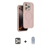 MARSİLYAN™- iPhone 16 Pro Max Kılıf Çekirdek Minimal Prime - Siyah Joko Magic 5D Cam + PVD Metal Kamera Lens - GD