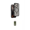 MARSİLYAN™- iPhone 16 Pro Max Kılıf Çekirdek Minimal Prime - Siyah Joko Magic 5D Hayalet Cam
