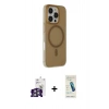 MARSİLYAN™- iPhone 16 Pro Max Kılıf Çekirdek Modern Prime - Şeffaf Pasifik Cam Ekran Koruyucu + Bilvis Titan Kamera Lens - GS