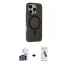 MARSİLYAN™- iPhone 16 Pro Max Kılıf Çekirdek Modern Prime - Şeffaf Pasifik Cam Ekran Koruyucu + Bilvis Titan Kamera Lens - GS